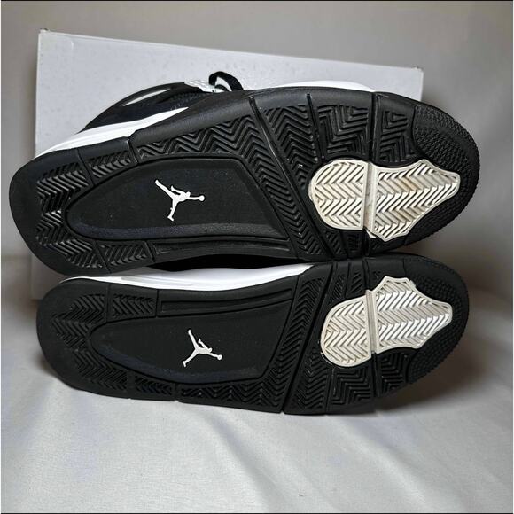 Size 8.5 - Nike Air Jordan 4 Retro White Thunder Men's Shoes - Picture 6 of 10